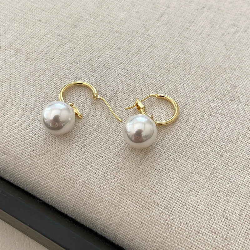 925 Sterling Silver Earrings Pearl Jewelry For Wemon