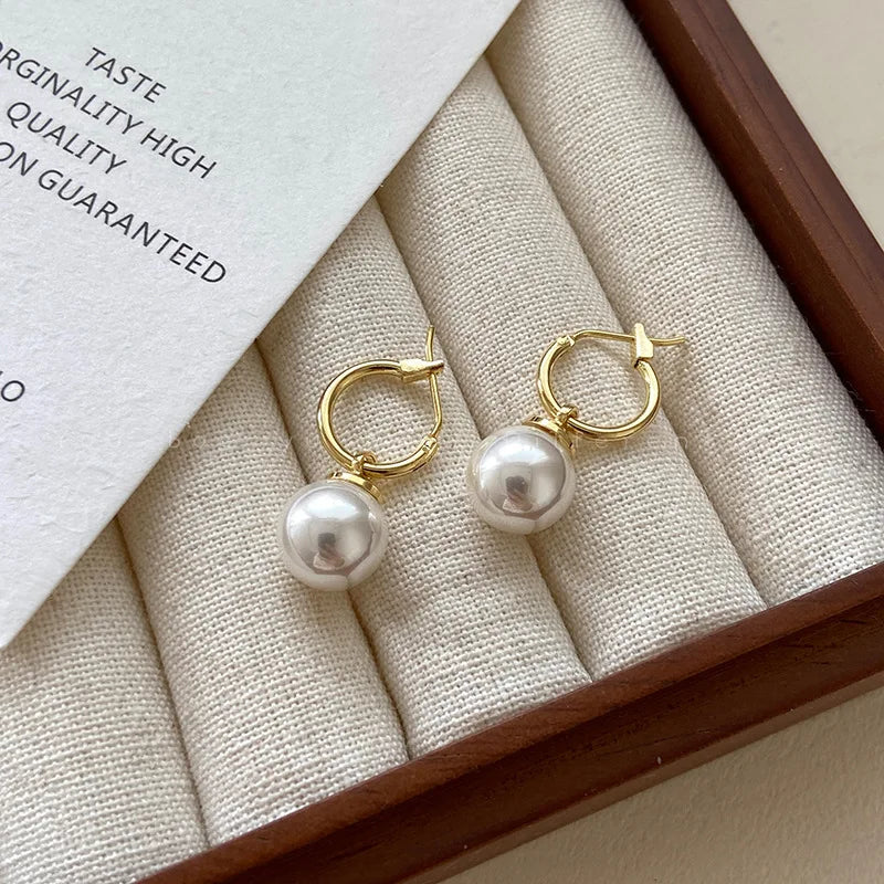 925 Sterling Silver Earrings Pearl Jewelry For Wemon